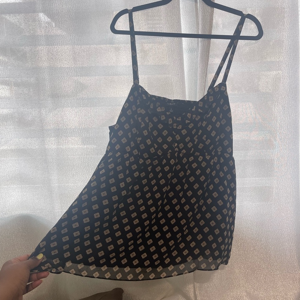 Torrid Black Tank Top with flower details